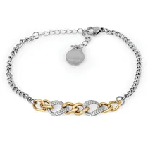 Pulseira Feminina Daniel Klein DKJ.12.10010-3 - Prata/Gold