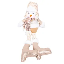Boneco de Neve - Dourado e Branco