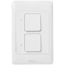 Interruptor de Parede Inteligente 4LIFE Smart Light Switch FL811-2 Wi-Fi/2 Botões/Bivolt - Branco