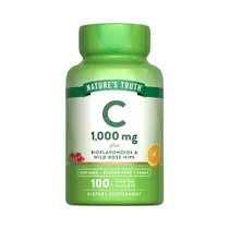 Vitamina Nature´s Truh Vitamin C 1000MG Plus Bioflavonoids & Wild Rose Hips 100 Cápsulas
