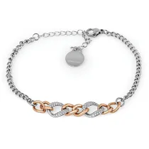 Pulseira Feminina Daniel Klein DKJ.12.10010-4 - Prata/Rose Gold