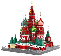 Blocos de Construção Architecture Saint Basil's Cathedral Wange - 6213 (3213 Peças)
