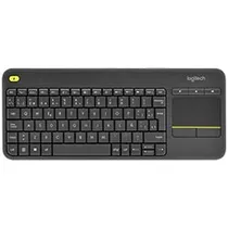 Teclado + Touchpad Logitech K400 Plus Wireless / Espanhol - Preto (920-007123)