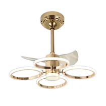 Ventilador de Teto Satellite A-FAN8204 - com Luminária - Bivolt - Dourado