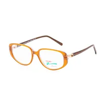 Armação para Óculos de Grau Visard Mod 10023 Col.114 53-17 - Marrom/Amarelo