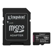 Cartao Microsd 128GB Kingston 150MB/s SDCS3/128GB SDCS3/128GB Canvas Plus|
