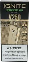 Vape Descartável Ignite V250 Strawberry Kiwi 25000 Puffs Gold