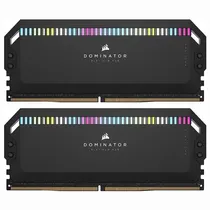 Memória Corsair Dominator Platinum RGB, DDR5 32GB (2X16GB), 6400MHZ, C/DissiPador, para Intel, CMT32GX5M2B6400C32, Preto