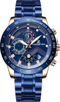 Relógio Masculino Kingseven K9618-2 - Analógico Blue/Rose
