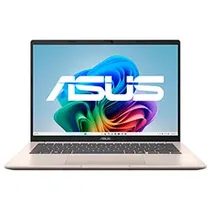 Notebook Asus Vivobook 14 M1407KA-PS74 AMD Ryzen Ai 7 350 Tela Wuxga 14.0" / 16GB de Ram / 512GB SSD / WIN11HOME - Platinum Dourado (Inglês)