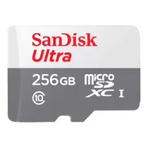 Cartao de Memoria Micro SD Sandisk Ultra 256GB 100MBS - SDSQUNR-256G-GN6TA