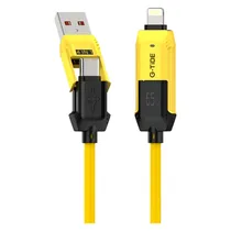 Cabo G-Tide Vida Colorida PC155-3 USB/USB-C/Lightning 1.5 Metros - Amarelo  Cabo G-Tide...