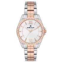 Relogio Analogico Feminino Daniel Klein DK.1.12694-5 Premium Ladies / Pulseira de Aco Inoxidavel - Prata/Rose Gold