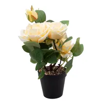 Planta Artificial Decorativa Amarelo com Vaso
