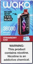 Vape Descartável Waka Strawberry Kiwi + Ice Blast 36000 Puffs