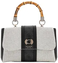 Bolsa Guess AG933720 Kerima Feminina - Natural/Coal Logo