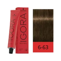Crema de Coloración Schwarzkopf Igora Royal 6-63 Rubio Oscuro Marrón 60GR