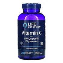 Life Extensión Vitamina Vitamina C 100MG 250 Tabl Plastico Azul