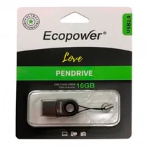 Pen Drive 16GB Ecopower Love Metal Black