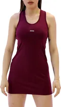 Vestido Joog Poliéster Bordô Feminino