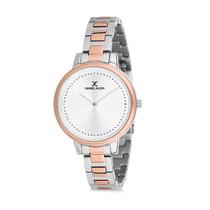 Relogio Analogico Feminino Daniel Klein Premium DK12053-4 - Prata e Rosa Ouro