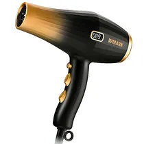 Secador de Cabelo Wmark NG-2101 / 1875W / 3 Temperaturas / 2 Velocidades / 100-127V ~ 60HZ - Preto/ Dourado