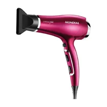 Secador de Cabelo Mondial SC-36 Cromado Rosa 2000W