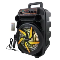 Speaker Party Kandexs YE-081 - 8" - BLT - Aux - Mic c/ Fio  Speaker Par...