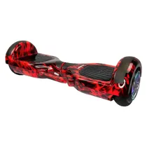 Scooter Eletrico Interbras 6.5" Bluetooth LED + Bolsa - Vermelho Fogo