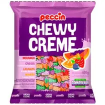 Bala Mastigável Peccin Chewy Creme Frutas Sortidas 600G