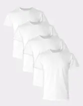 Hanes Camiseta UCF1W4 Comfort Fit 4PC (T) L White