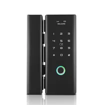 Fechadura Digital GLS1 com Bluetooth, Biometria, Cartão, Código Numérico, Chave e App - Ttlock- Cor Preto