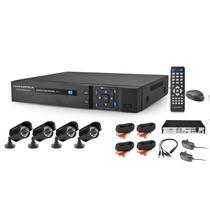 DVR Gravador Powerpack DVR-049 Kit 4 Cameras Outdoor