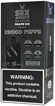 Vape Descartável Sex Addict BY Dan Bilzerian S280 Grape Ice 28000 Puffs