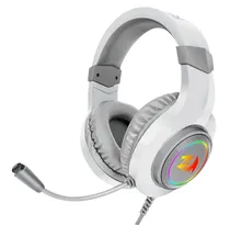 Headset Gamer Redragon H260W-RGB Hylas/ Drivers 50MM/ P2/ USB/ Adaptador 3.5MM -Branco