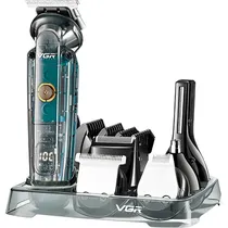 Aparador / Cortador de Cabelo Voyager V-102 / 6 Em 1 / Recarregável - Transparente