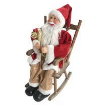 Enfeite de Natal Papai Noel L8-206 com Cadeira 30CM - Vermelho