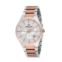 Relógio Analógico Masculino Daniel Klein Exclusive DK12173-4 - Prata e Rosa Ouro