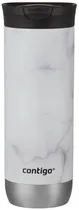 Garrafa Térmica Contigo Huron Couture 2.0 Snapseal 591ML White Marble