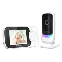 Babá Eletrônica Hubble Connected Nursery View Glow 2.4GHZ / Tela 2.8" / 2V - Branco / Preto