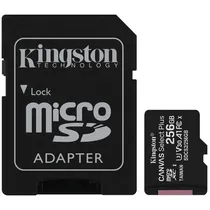Cartão de Memória Micro SD de 256GB Kingston Canvas Select Plus SDCS2/256GB - Preto