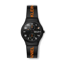 Relógio Analógico Masculino Daniel Klein DKLN DK.1.12476-7 - Preto e Laranja