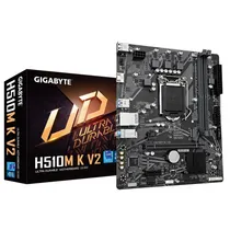 Placa Mãe 1200 Gigabyte H510M K V2 2XDDR4, 1XM.2 Nvme, 1XHDMI 2.1, 4XUSB-A 2.0, 2XUSB-A 3.2, 1XRJ45 Gigabit, 1XAUDIO, M-ATX