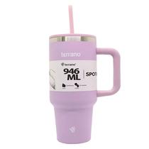 Terrano Termos Y Vasos Spotie Cup c/Pajita Acero/Metal 946ML Lavanda