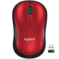 Mouse Sem Fio Logitech M185 910-003635 1000DPI/3 Botões - Vermelho/Preto