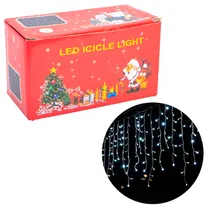 Luzes Pisca Pisca Cascata Natalina 300LED 8M Branco 110V