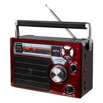 Radio Portatil Ecopower EP-F117 - USB/SD - AM/FM - Bluetooth - com Lanterna e Panel Solar - Marrom