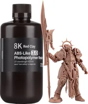 Resina 8K Photopolymer para Impressora 3D Elegoo Abs Like 3.0 1KG - Red Clay