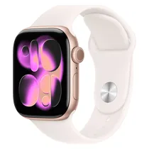 Apple Watch Series 11 MEV74LW/A Caixa Aluminio 46MM Ouro Rosa - Esportiva Blush Claro M/L
