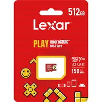 Memória Micro SD Lexar Play 150 MB/s C10 A2 512 GB (LMSPLAY512G-Bnnnu)